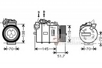 VAN WEZEL 0600k329 -  Компрессор, кондиционер